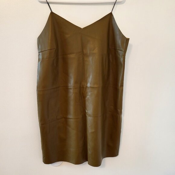 noisy may leather dress Noisy May Faux Leather Mini Dress in Gray